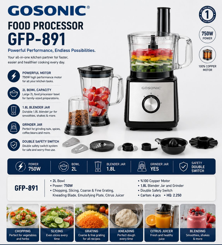 غذا ساز گوسونیک مدلGosonic GFP-891